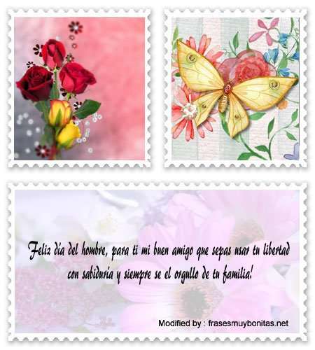 tarjetas con mensajes para dia del hombre.#SaludosParaDiaDelHombre