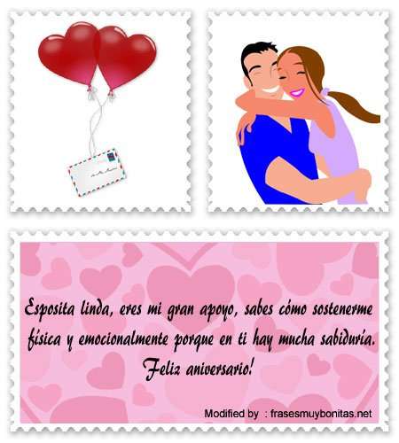  frases con imágenes de aniversario de novios para Messenger.#FrasesDeAniversario